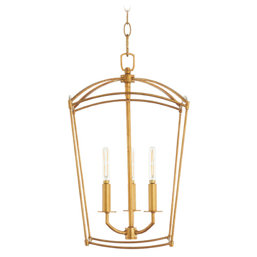 Mantle Gold Leaf Pendant by Quorum Lighting