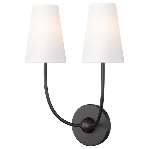 Z-Lite Z-Lite Shannon Matte Black Sconce 3040-2S-MB