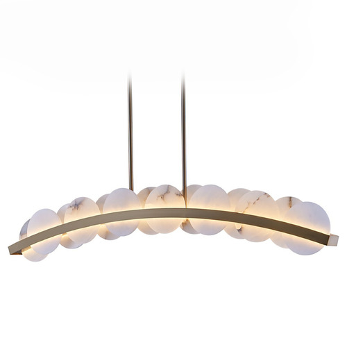 Kalco Lighting Kalco Lighting Meridian Winter Brass LED Island Light 518461WB