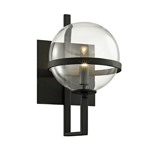 Troy Lighting Elliot Textured Black Sconce