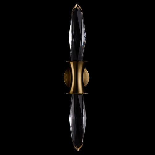 Allegri Crystal Mostra True Brass LED Sconce