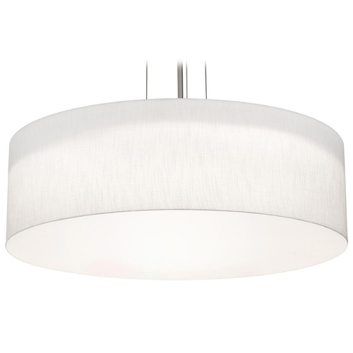 Afx Lighting Anton Satin Nickel Pendant Light with Drum Shade