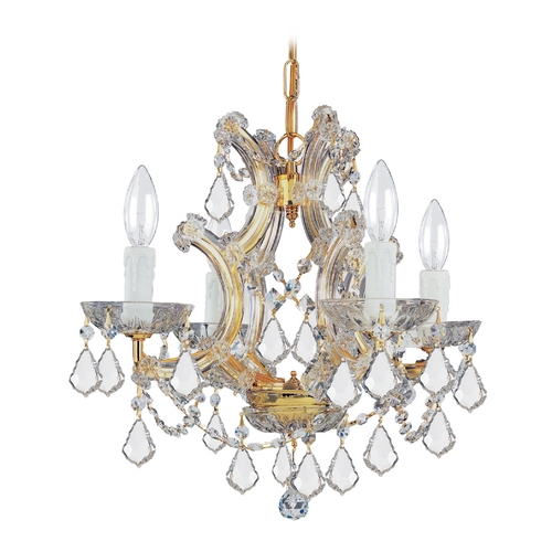 Maria Theresa Crystal Chandelier in Gold by Crystorama Lighting