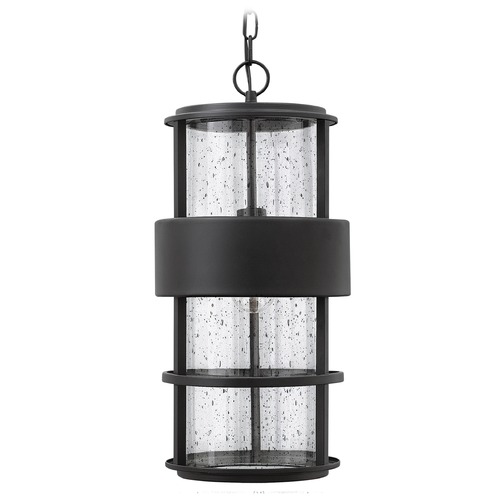 Saturn Satin Black Outdoor Hanging Light by Hinkley Lighting