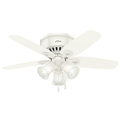 42-Inch Hunter Fan Builder Low Profile Ceiling Fan inSnow White by Hunter Fan Company