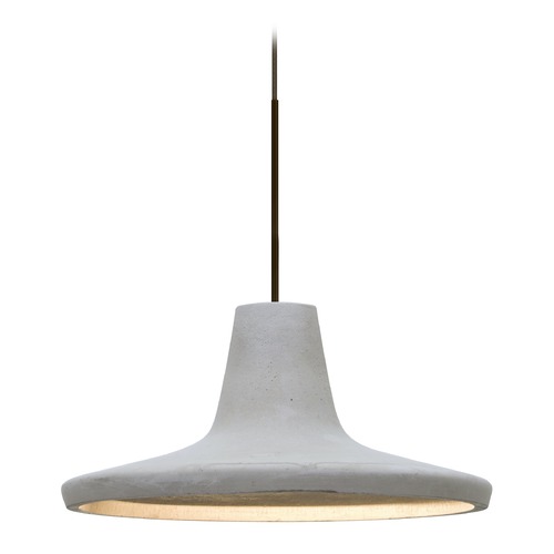 Besa Lighting Modus Bronze LED Mini-Pendant Light with Warehouse Shade