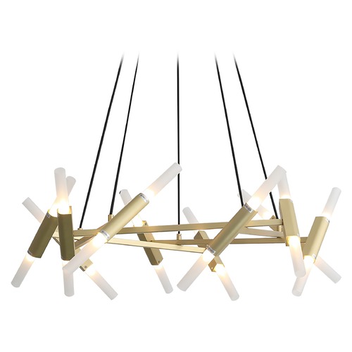 Avenue Lighting Manhattan Ave. 36-Inch Brushed Brass LED Chandelier by Avenue Lighting HF6020-BB