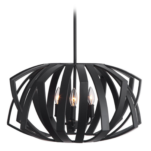 Thales Matte Black Pendant Light by Uttermost Lighting