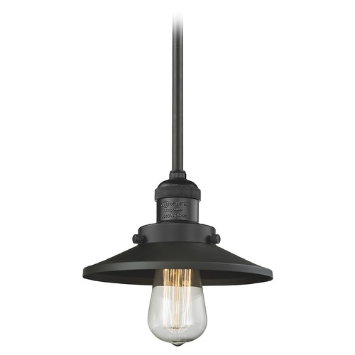 Innovations Lighting Innovations Lighting Railroad Matte Black Mini-Pendant Light with Coolie Shade 201S-BK-M6