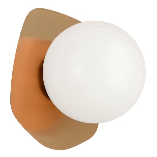 Razz Aged Gold Sconce by Matteo Lighting