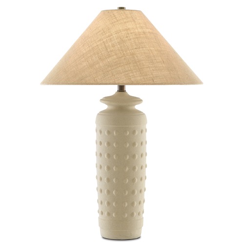 Currey and Company Lighting Currey and Company Sonoran Sand / Brass Table Lamp with Coolie Shade 6000-0612