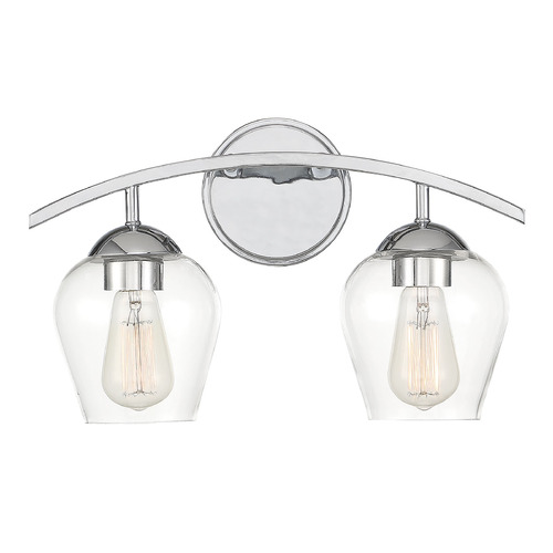 16-Inch Vanity Light in Chrome by Meridian