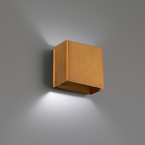 Boxi 5-Inch LED Wall Sconce in Aged Brass 3CCT 3000K by WAC Lighting