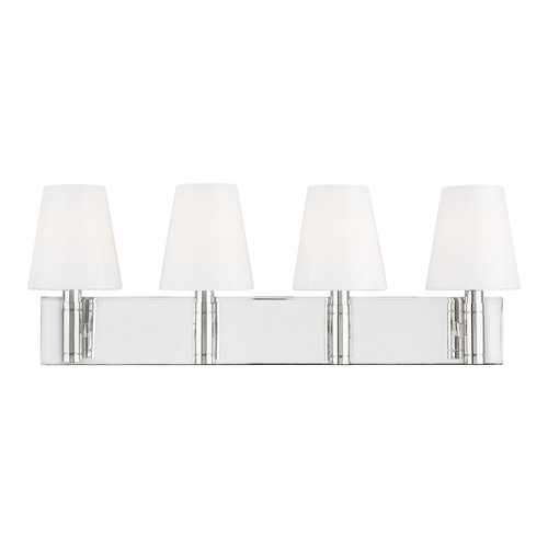 Thomas OBrien 4-Light Beckham Classic Polished Nickel Bath Light by Visual Comfort Studio