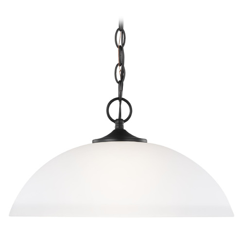 Generation Lighting Geary 15.75-Inch Midnight Black Pendant by Generation Lighting 6516501-112