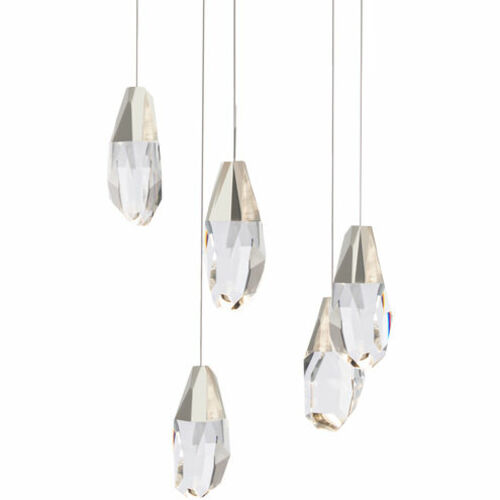 Martini 5-Light LED Chandelier in Polished Nickel by Schonbek Beyond