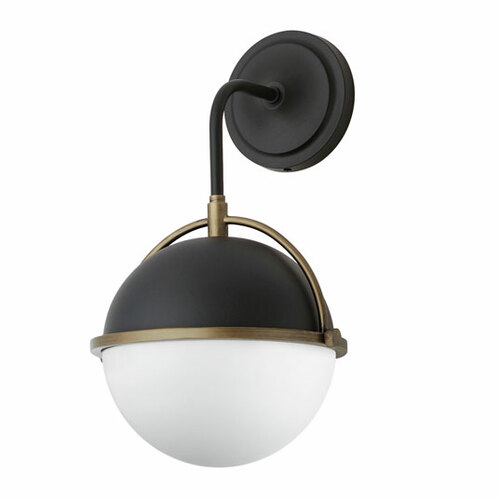 Duke Outdoor Wall Light in Black & Weathered Brass by Maxim Lighting