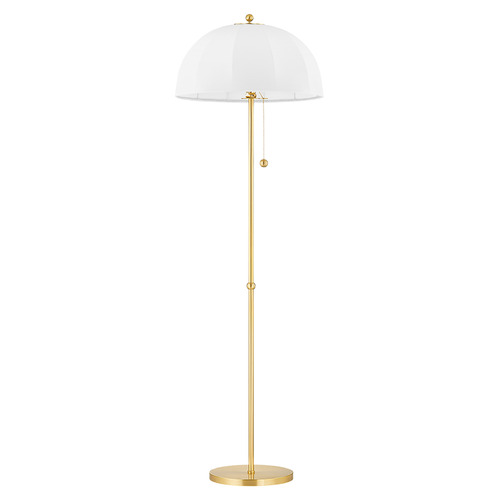 Mitzi by Hudson Valley Mitzi Lola Aged Brass 4-Light Flush Mount Light HL816401-AGB