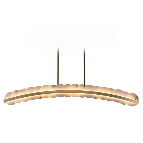 Kalco Lighting Kalco Lighting Meridian Winter Brass LED Island Light 518462WB