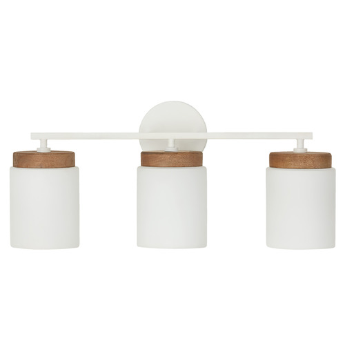 Capital Lighting Liam Light Wood and White Bathroom Light