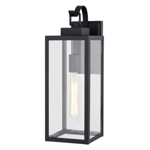 Clinton Matte Black Outdoor Wall Light by Vaxcel Lighting