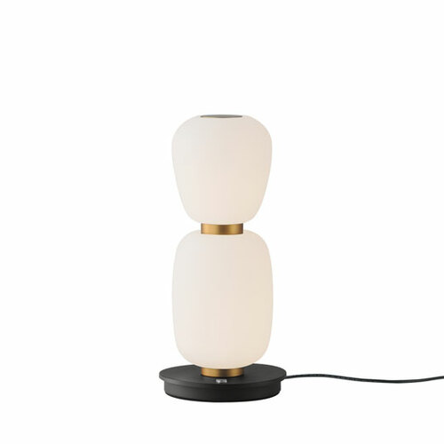 Soji Double Stack LED Table Lamp in Black & Gold by ET2 Lighting
