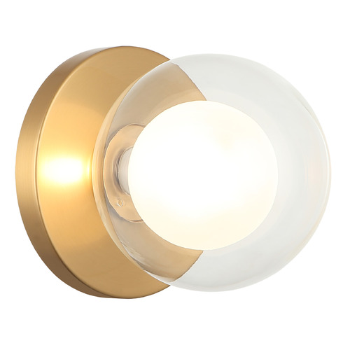 Matteo Lighting Solaris Aged Gold Brass LED Sconce