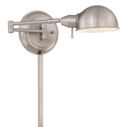 Rizzo Polished Steel Swing Arm Lamp by Lite Source Lighting