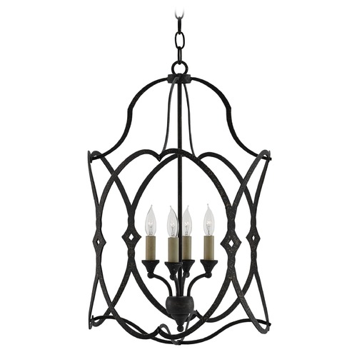 Currey and Company Charisma French Black Pendant Light