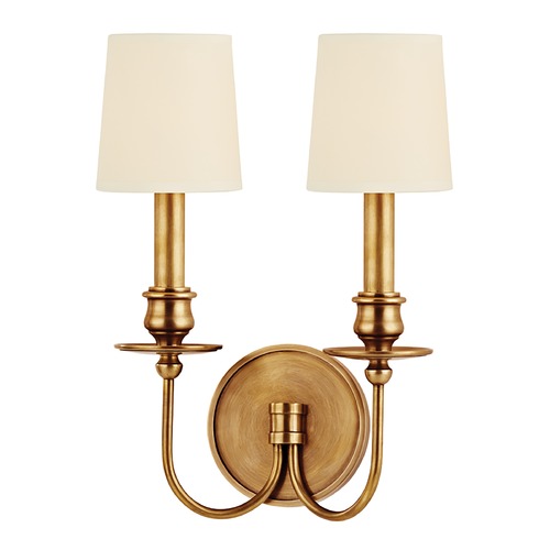 Hudson Valley Lighting Cohasset Aged Brass Sconce by Hudson Valley Lighting 8212-AGB