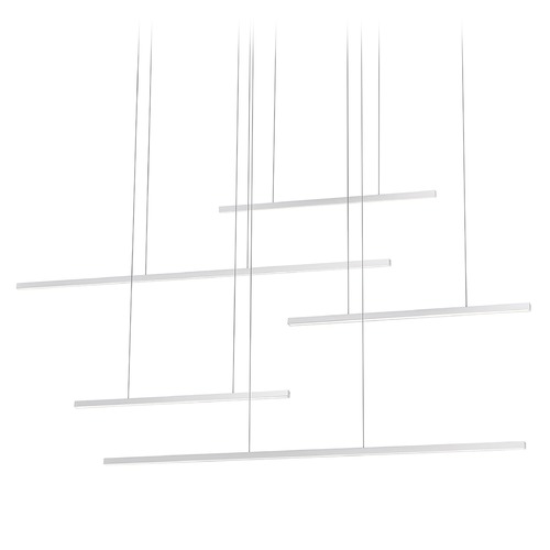 Vega Motion Brushed Nickel LED Multi-Light Pendant by Kuzco Lighting