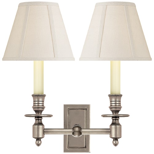 Studio VC French Library Sconce in Antique Nickel by Visual Comfort Signature