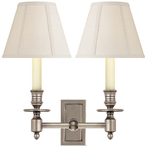 Visual Comfort Signature Collection Studio VC French Library Sconce in Antique Nickel by Visual Comfort Signature S2212ANL