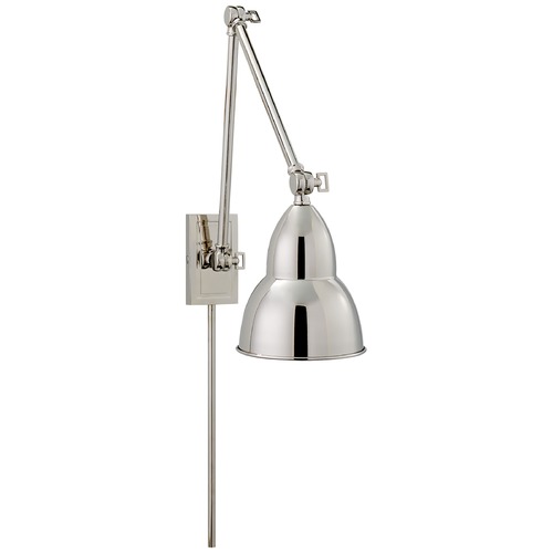 Visual Comfort Signature Collection Studio VC French Convertible Library Lamp in Polished Nickel by Visual Comfort Signature S2602PN