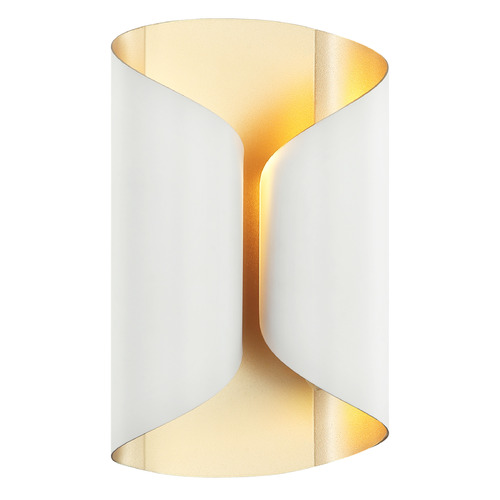 Matteo Lighting Matteo Lighting Ripcurl White & Gold Sconce S01602WH