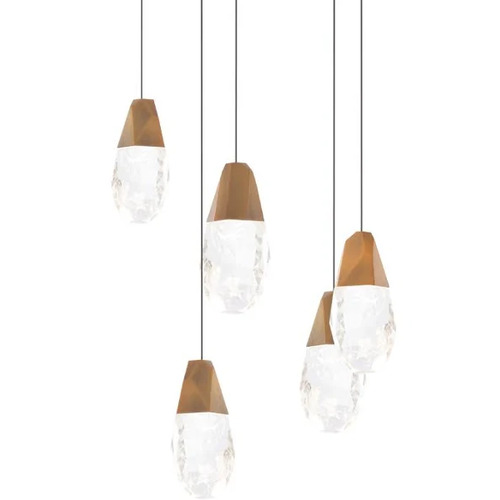 Schonbek Beyond Martini 5-Light LED Chandelier in Aged Brass by Schonbek Beyond BPD20205OH-AB