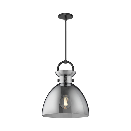 Alora Lighting Alora Lighting Waldo Matte Black Pendant Light with Bowl / Dome Shade PD411814MBSM