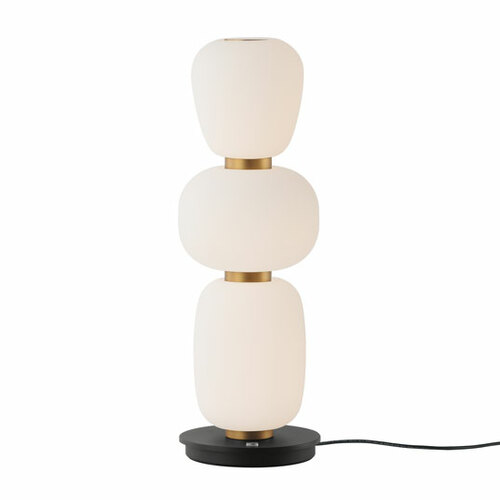 Soji Triple Stack LED Table Lamp in Black & Gold by ET2 Lighting