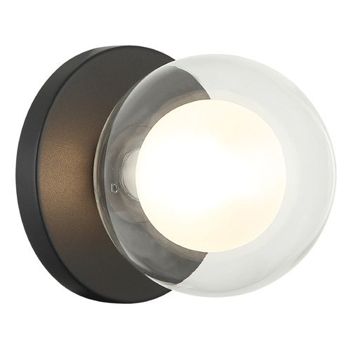 Matteo Lighting Solaris Matte Black LED Sconce