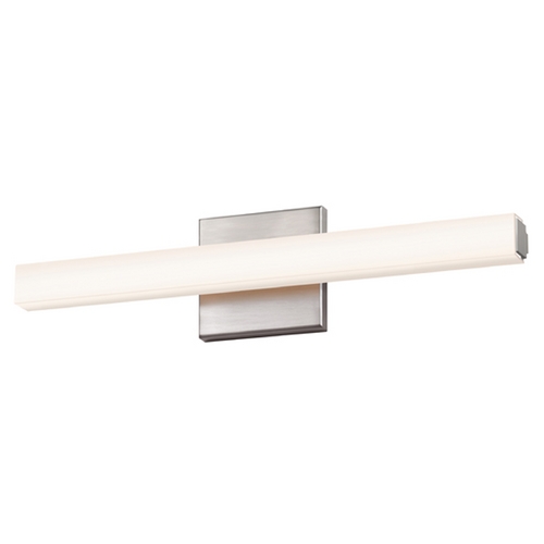 Sq-Bar Satin Nickel LED Bathroom Light by Sonneman Lighting