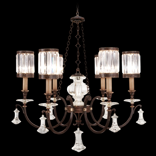 Fine Art Lamps Fine Art Lamps Eaton Place Rustic Iron Crystal Chandelier 584240ST