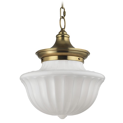 Dutchess 2-Light Pendant in Aged Brass by Hudson Valley Lighting