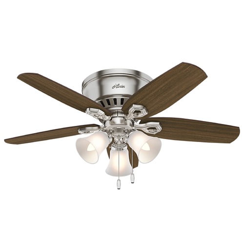 Hunter Fan Company 42-Inch Hunter Fan Builder Low Profile Ceiling Fan in Brushed Nickel by Hunter Fan Company 51092