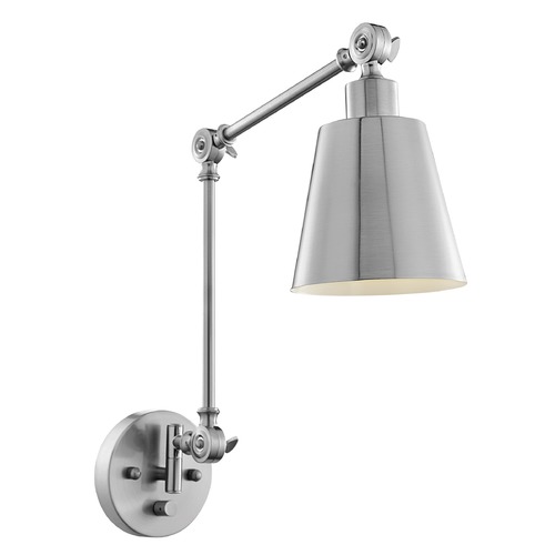 Lite Source Lighting Norco Brushed Nickel Swing Arm Lamp by Lite Source Lighting LS-16146BN