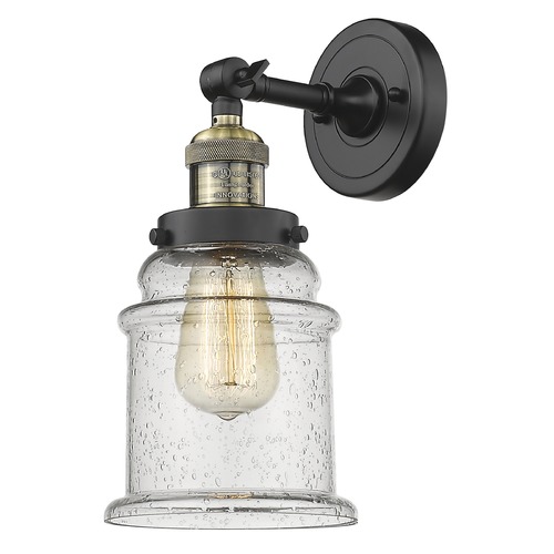 Canton Black Antique Brass Sconce by Innovations Lighting