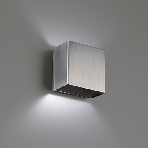 WAC Lighting Boxi 5-Inch LED Wall Sconce in Brushed Nickel 3CCT 3000K by WAC Lighting WS-45105-30-BN