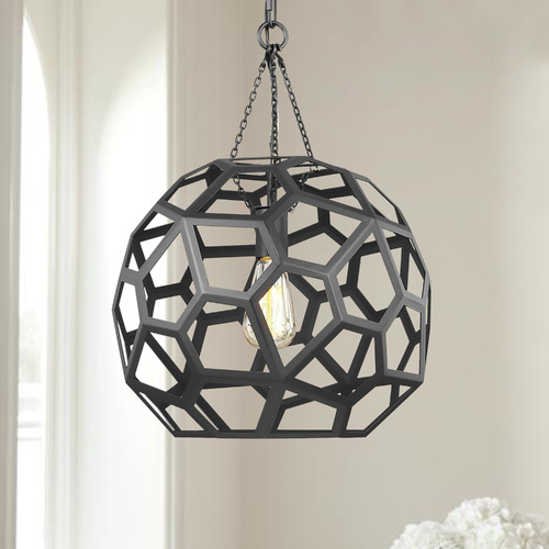 Alexa Hampton Feccetta 15-Inch Midnight Black Pendant by Visual Comfort Studio
