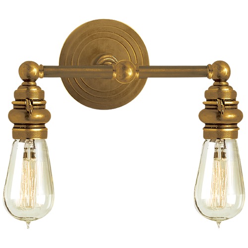 Visual Comfort Signature Collection E.F. Chapman Boston 2-Light in Antique Brass by Visual Comfort Signature SL2932HAB