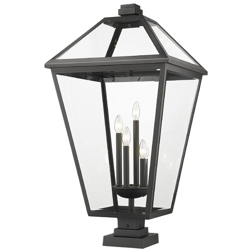 Z-Lite Talbot Black Post Light by Z-Lite 579PHXLXS-SQPM-BK