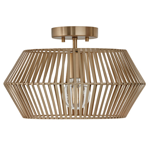 Capital Lighting Kaiya Matte Brass Semi-Flushmount Light